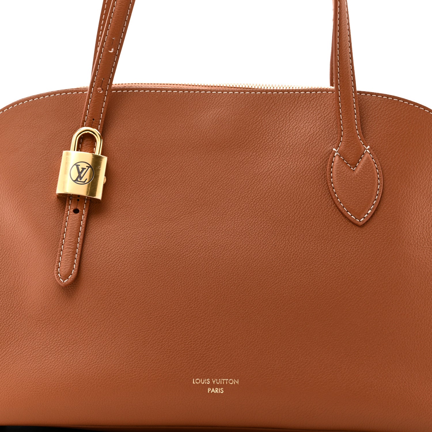 Louis Vuitton Grained Calfskin Low Key Duffle Tote Cognac 7 of 10