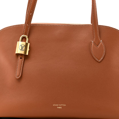Louis Vuitton Grained Calfskin Low Key Duffle Tote Cognac 7 of 10