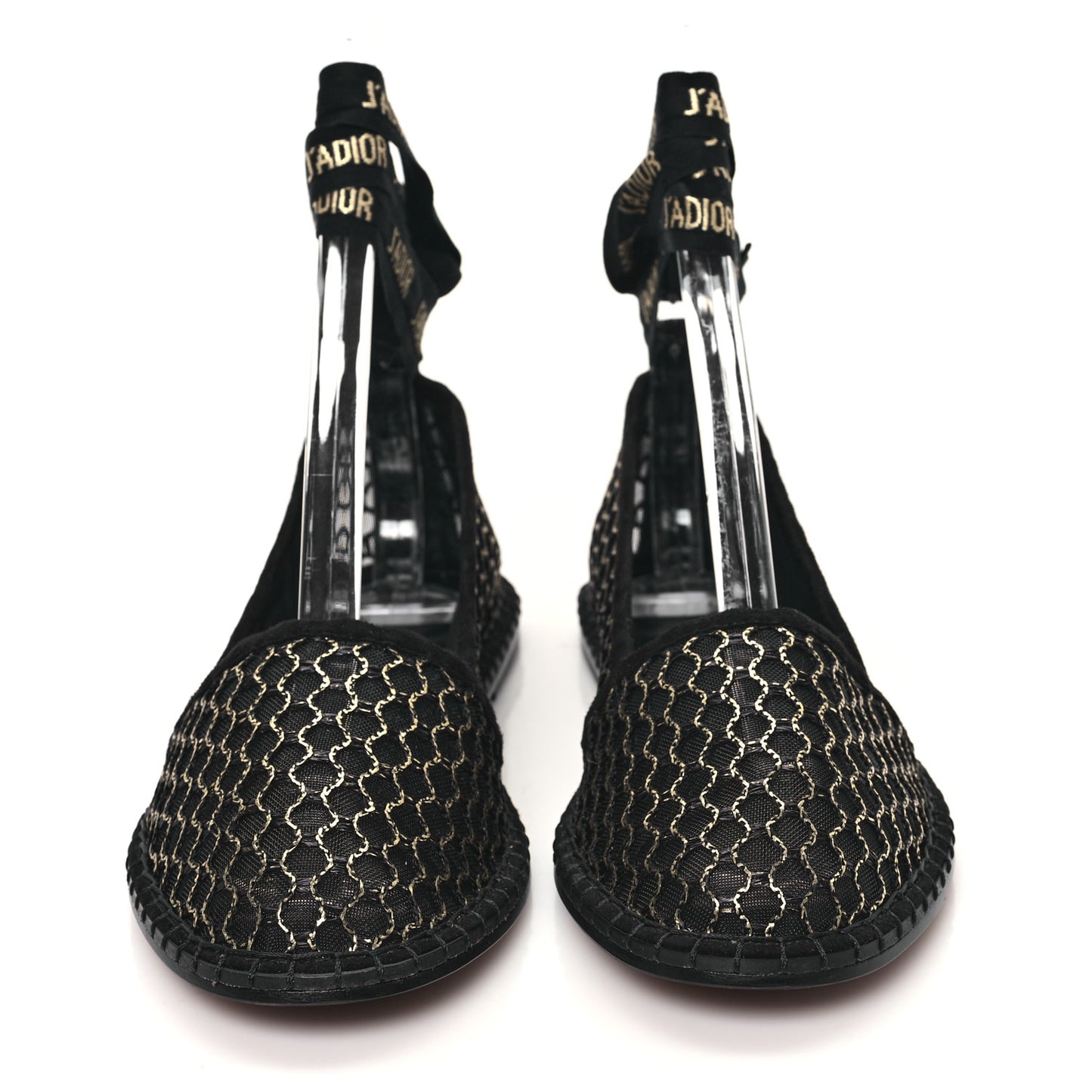 Laminated Resille Suede Nicely-D Ballet Flat 36 Black Gold