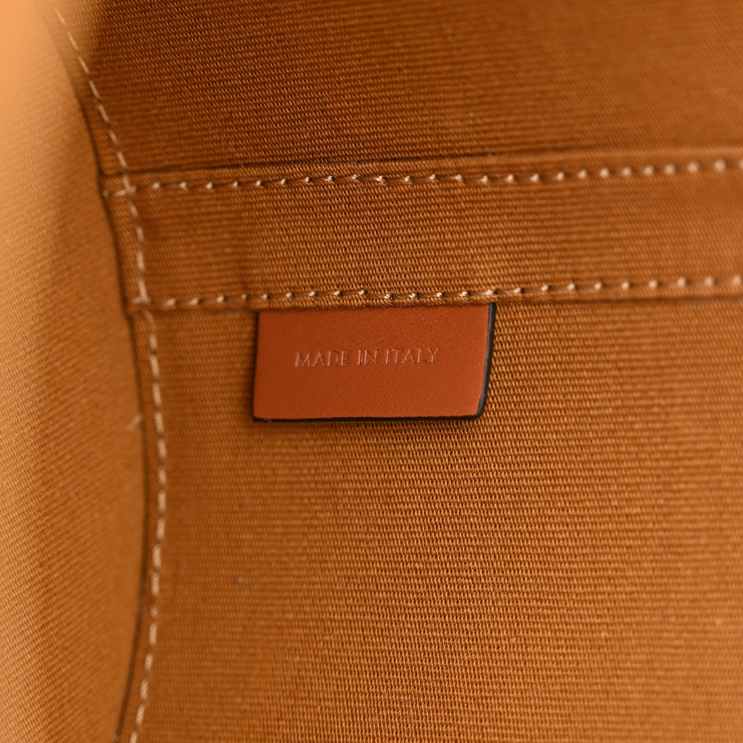 Celine Calfskin Triomphe Canvas Medium Tambour Bag Tan 6 of 12