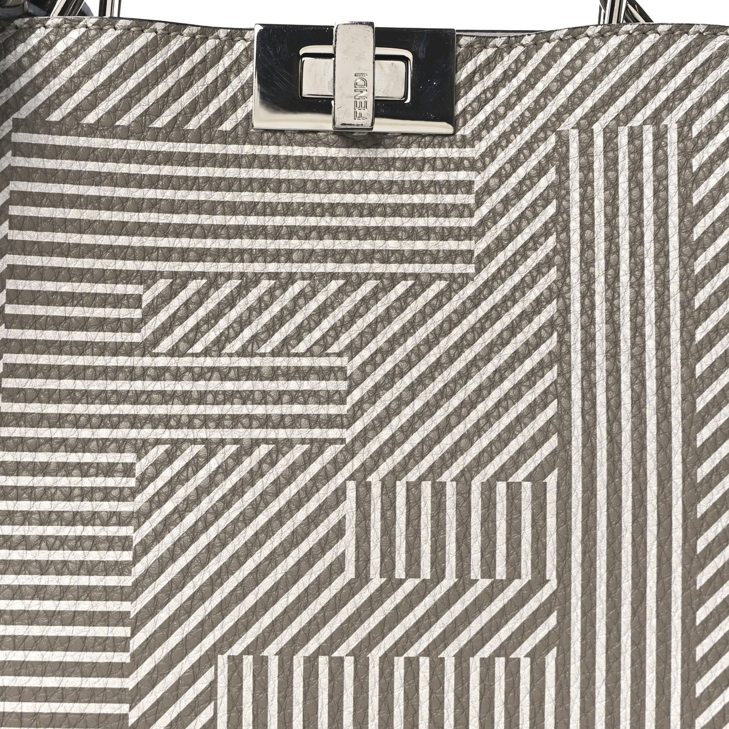 Cuoio Romano Striped Macro FF Bicolor Mini Peekaboo I SEE U Satchel Ghianda