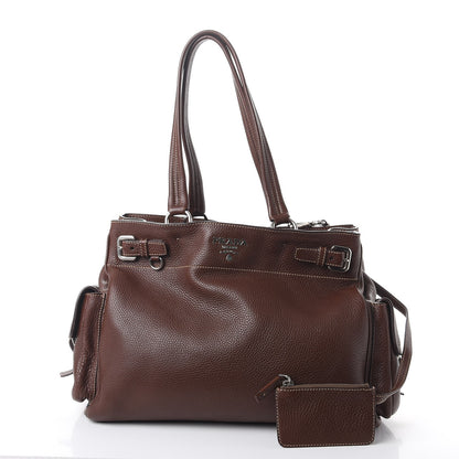 Prada Vitello Daino Shopping Tote Bruciato 3 of 10