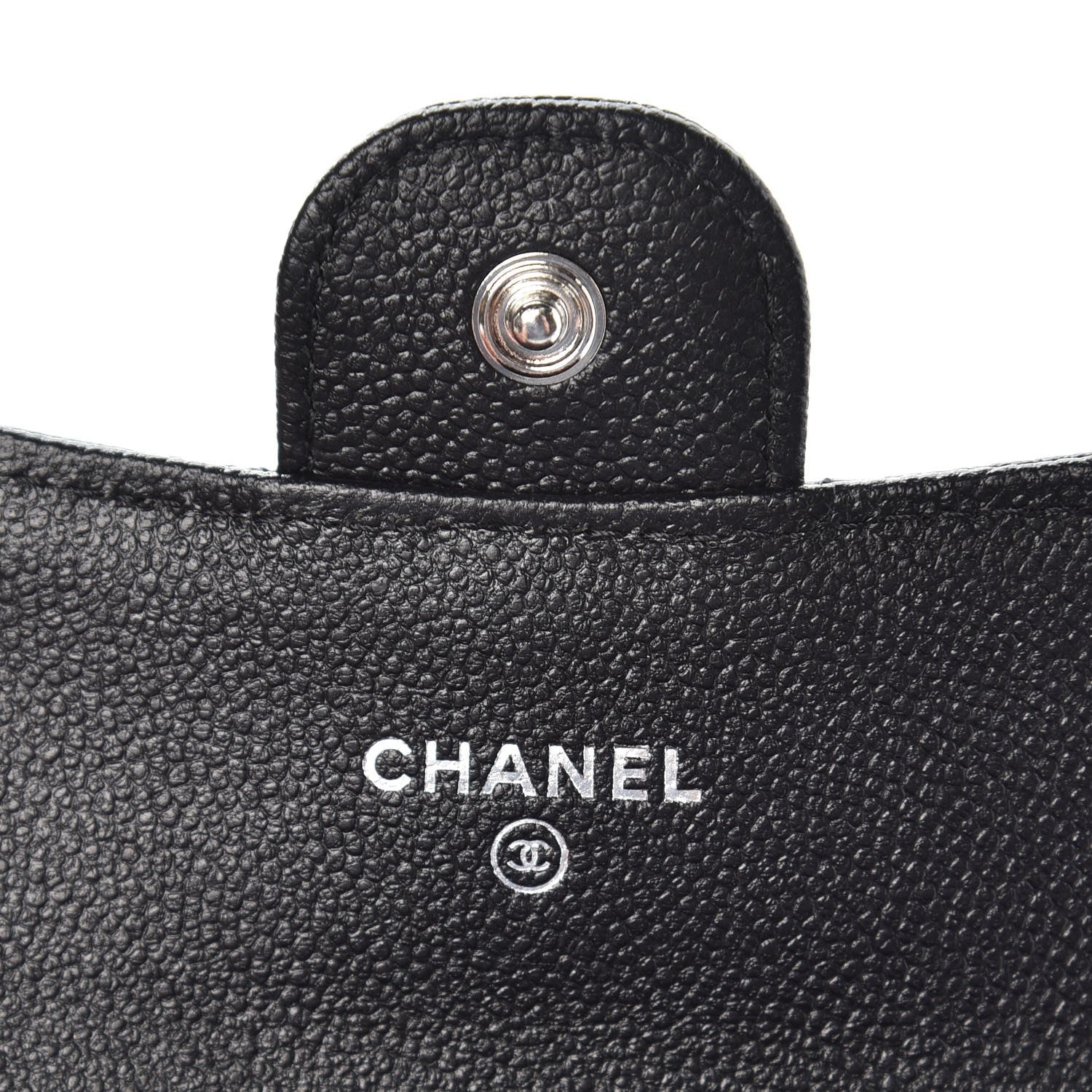 Chanel Iridescent Caviar Chevron Quilted Flap Card Holder Black 6 of 9