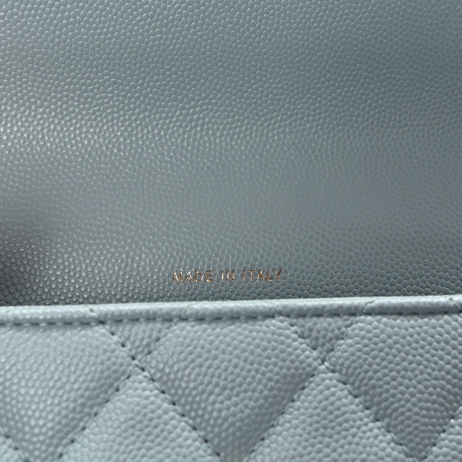 Chanel Caviar Quilted Flap Phone Holder With Chain Light Blue 7 of 11