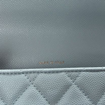 Chanel Caviar Quilted Flap Phone Holder With Chain Light Blue 7 of 11