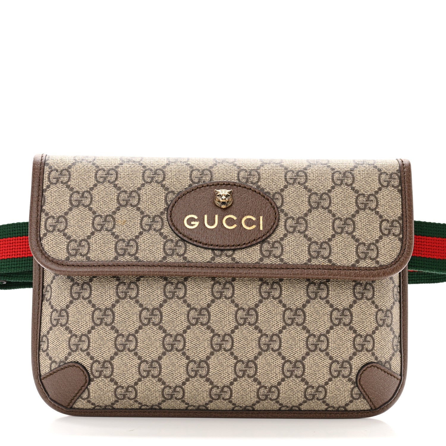 Gucci GG Supreme Monogram Neo Vintage Web Belt Bag Brown 9 of 12