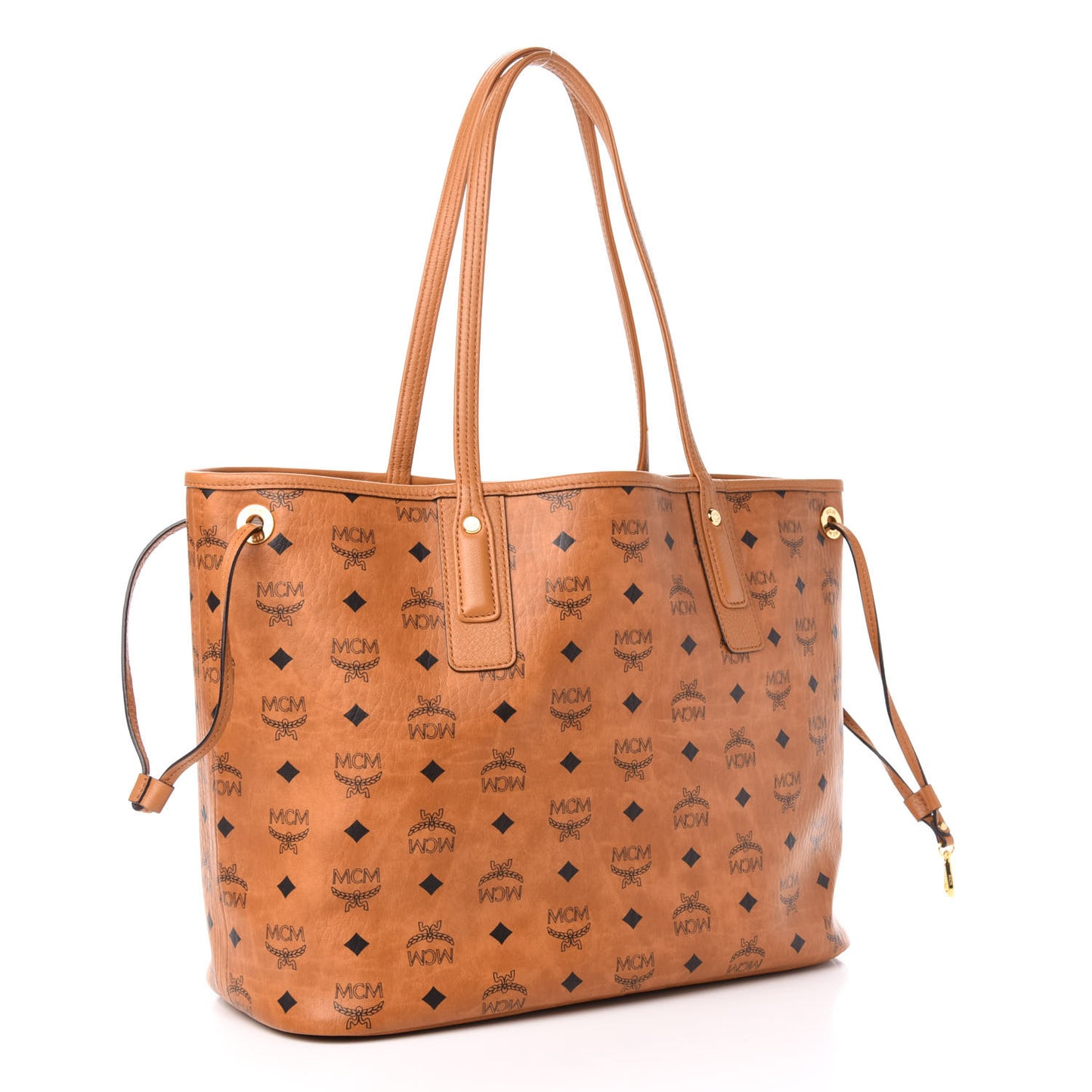Visetos Medium Liz Reversible Shopper Tote Cognac