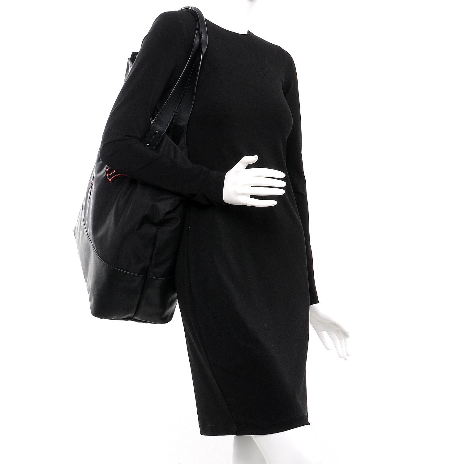 Givenchy Nylon Calfskin Gothic Tote Black 2 of 10