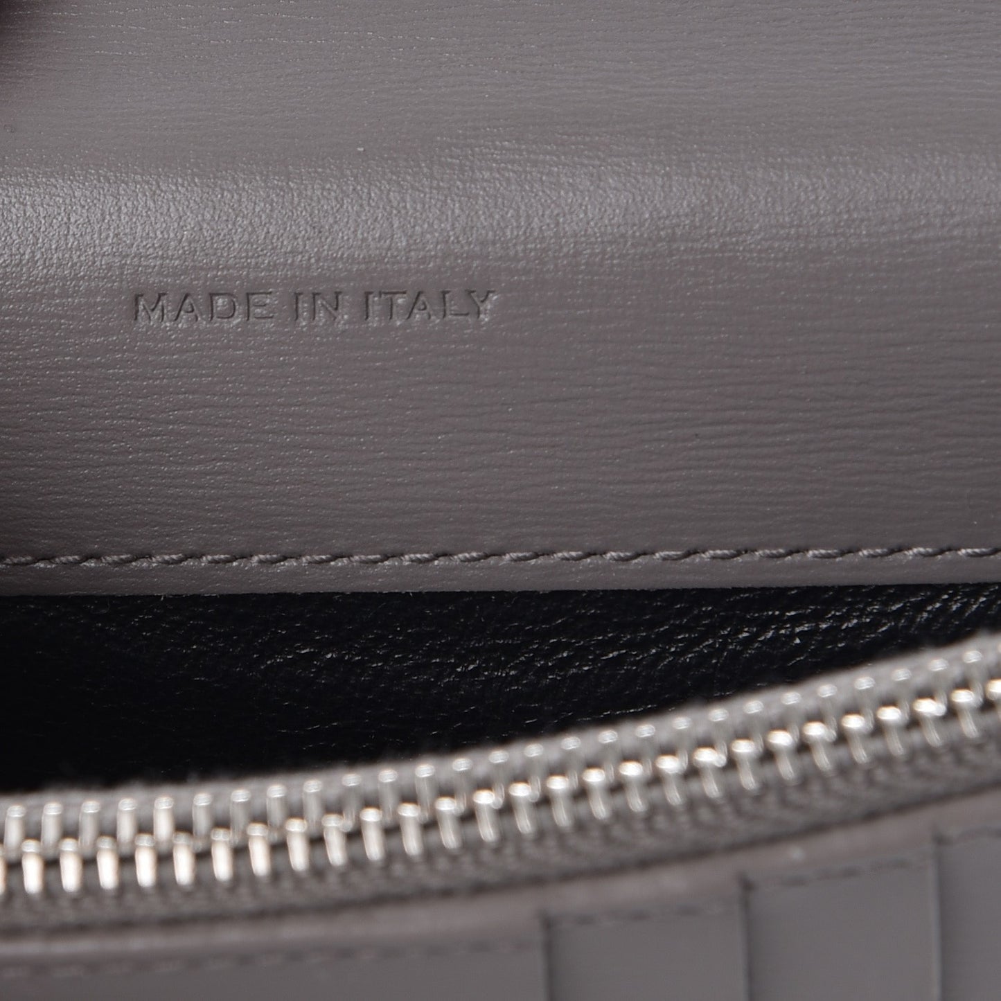 Calfskin Fragments Flap Wallet Fog