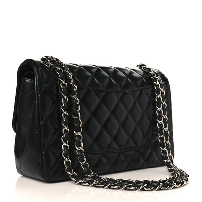 Chanel Lambskin Quilted Jumbo Double Flap Black 3 of 10