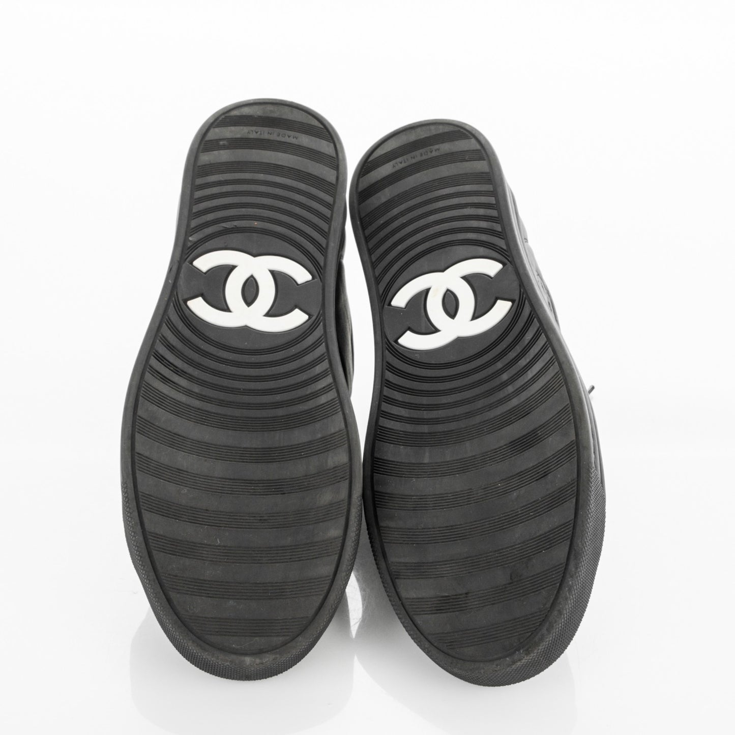 Calfskin Low Top CC Sneakers 39 Black