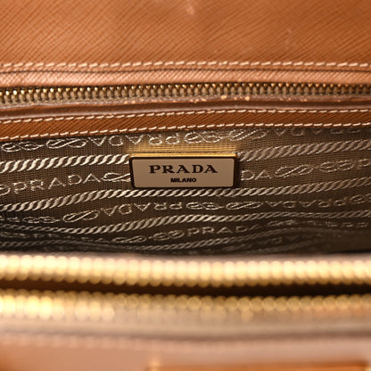 Prada Saffiano Small Galleria Double Zip Tote Caramel 6 of 11