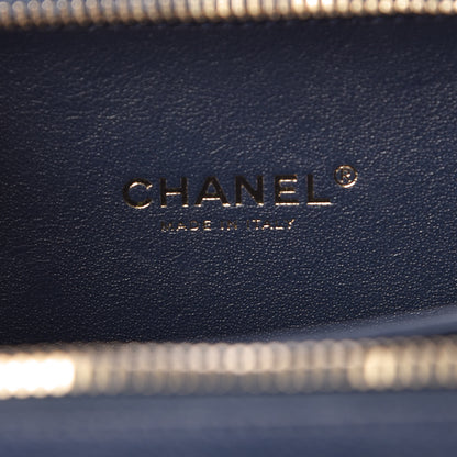 Chanel Caviar Quilted Small CC Filigree Vanity Case Navy 6 of 9