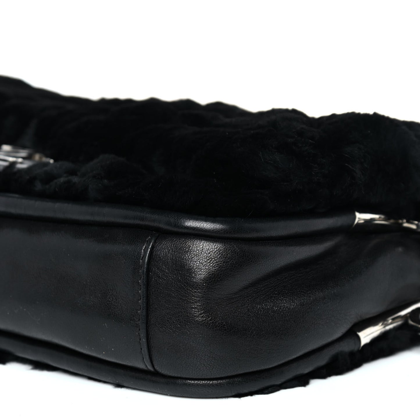 Rabbit Fur Flap Black