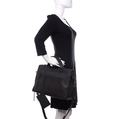 Balenciaga Veau Soyeux Perforated Blackout Hardware City Black 3 of 11