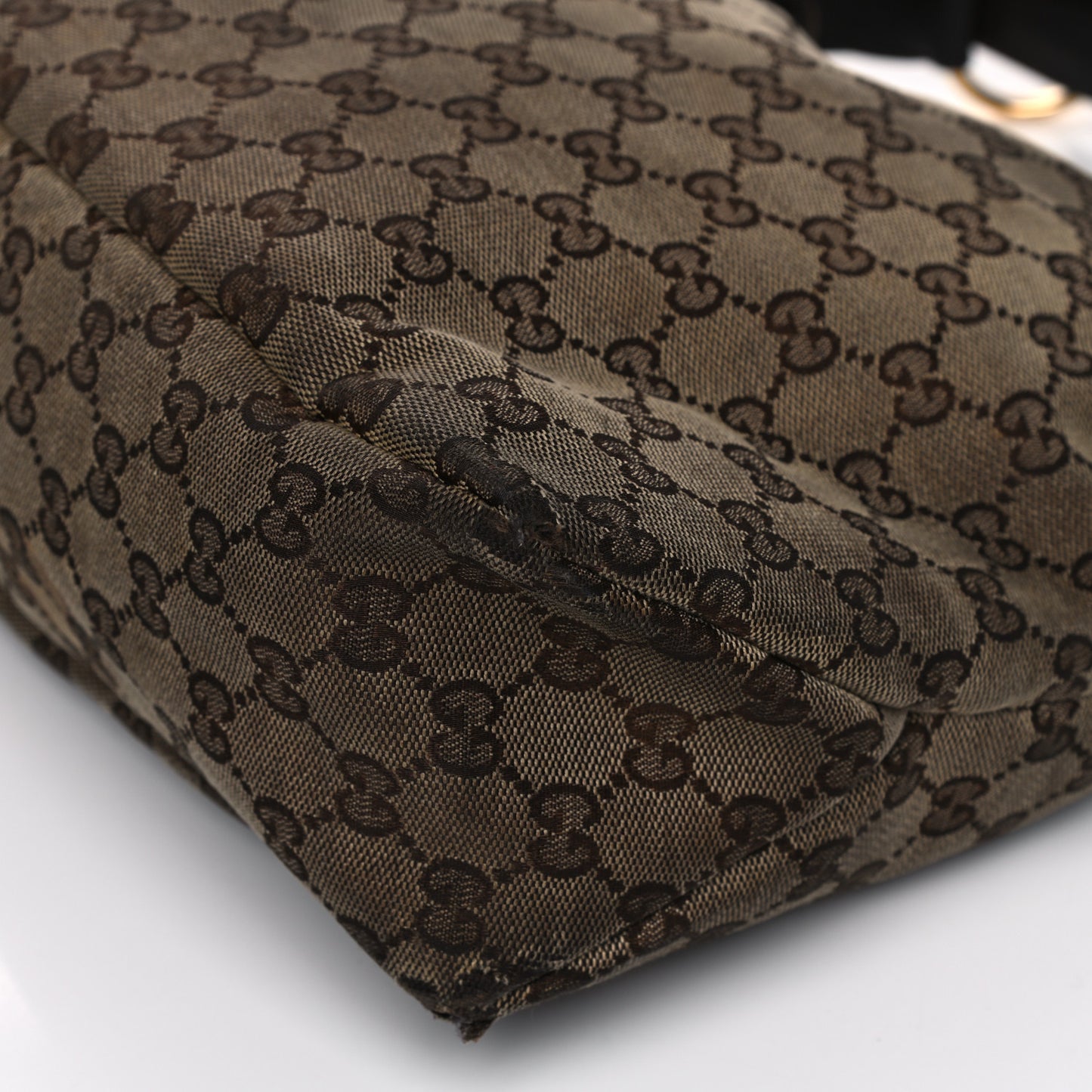 Monogram Medium Horsebit Chain Hobo Dark Brown
