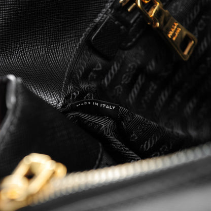 Prada Saffiano Lux Extra Large Galleria Double Zip Tote Black 7 of 9