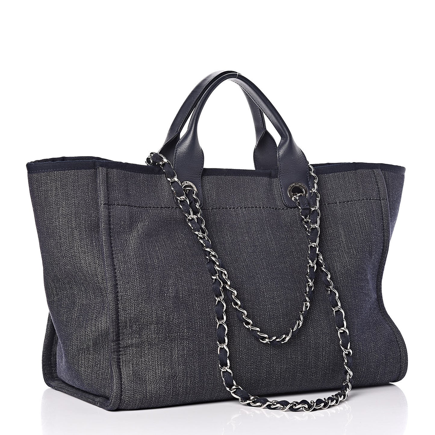 Denim Large Deauville Tote Dark Blue