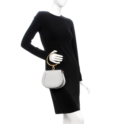Chloe Calfskin Suede Small Nile Bracelet Bag Airy Grey 3 of 9