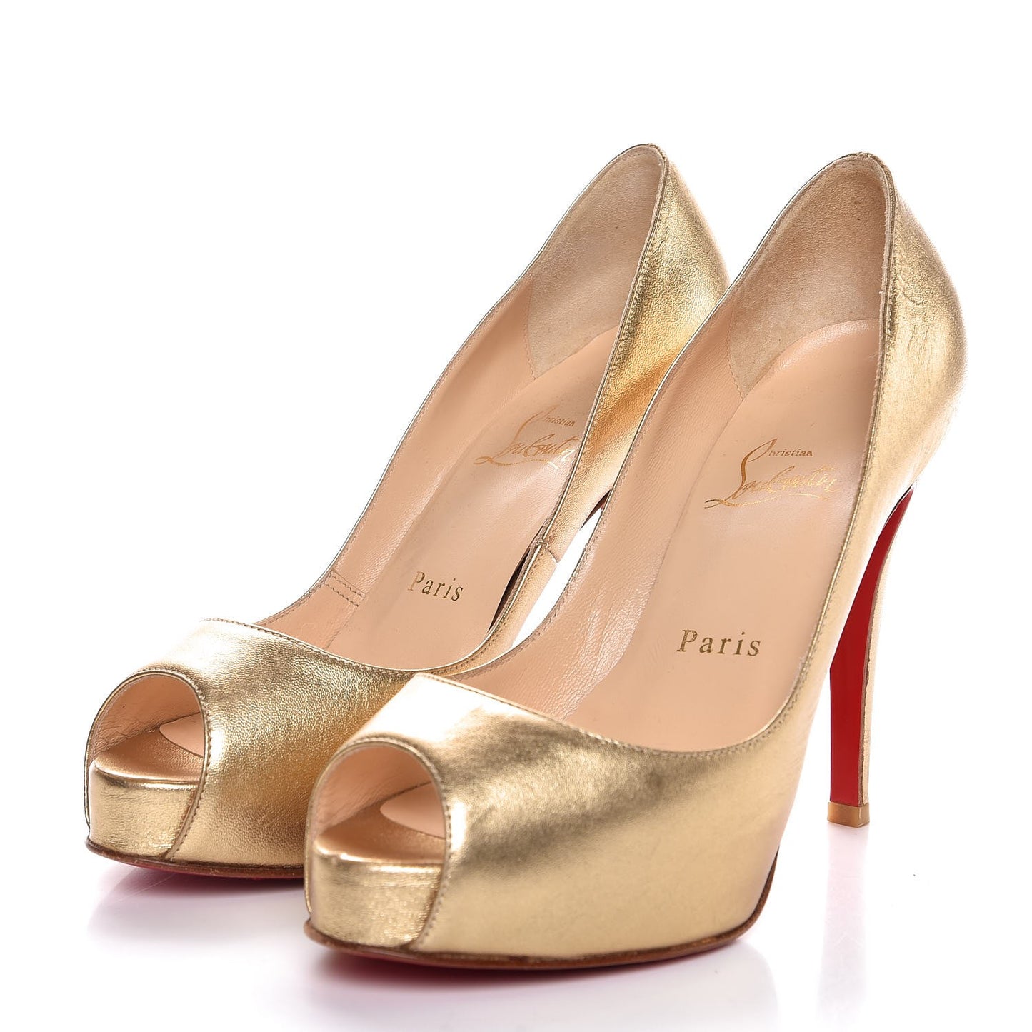 Metallic Nappa Very Prive 120 Pumps 35.5 Light Gold