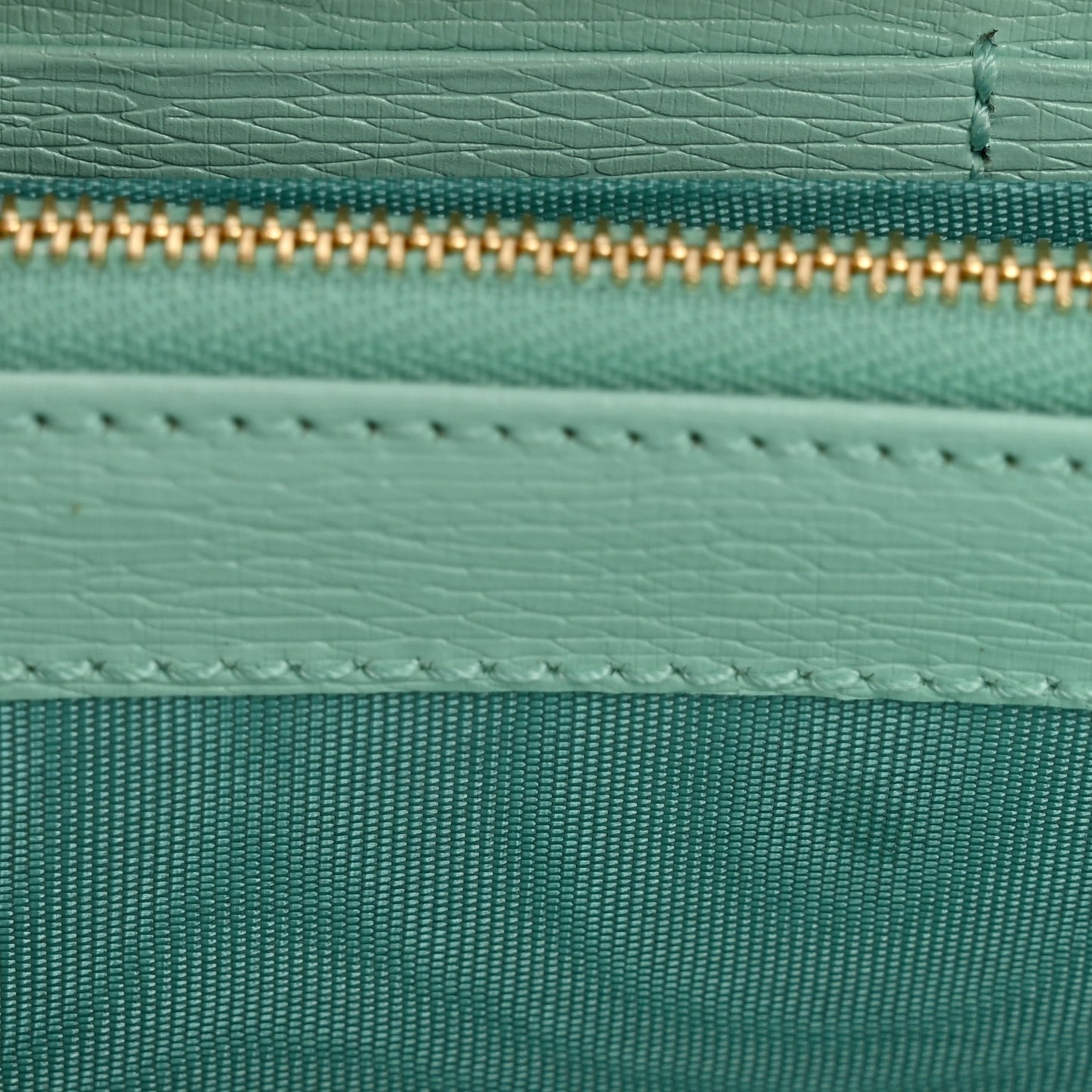 X PIKARAR Textured Dollar Calfskin Animal Print Zip Around Wallet Green