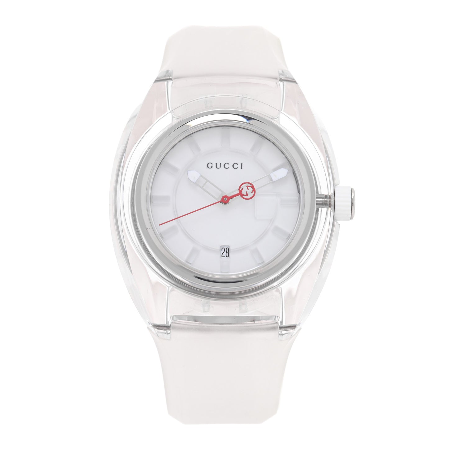 Stainless Steel Rubber 46mm Sync Web Quartz Watch White