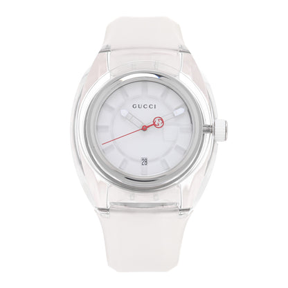 Gucci Stainless Steel Rubber 46mm Sync Web Quartz Watch White 1 of 4