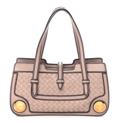 Bottega Veneta Nappa Intrecciato Double Handle Tote Brown Black 1 of 10