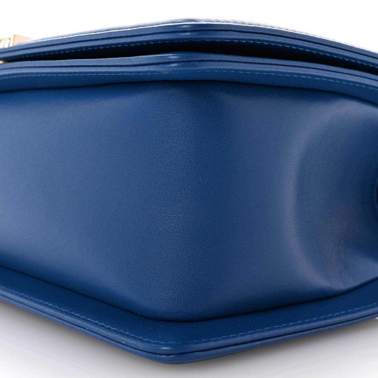 Lambskin Chevron Quilted Medium Boy Flap Blue