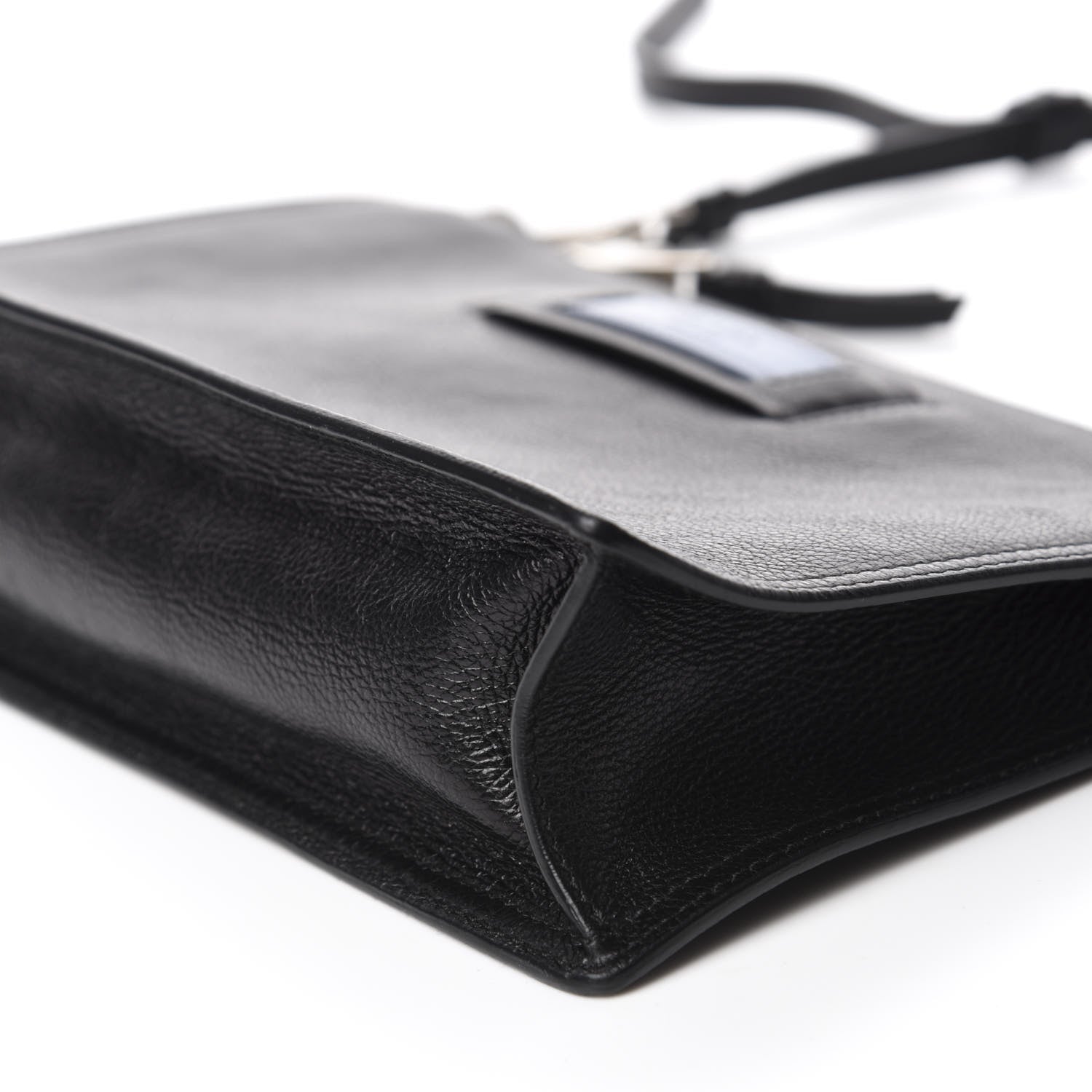Prada Glace Calf Etiquette Clutch Black 7 of 9