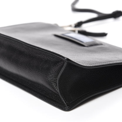 Prada Glace Calf Etiquette Clutch Black 7 of 9