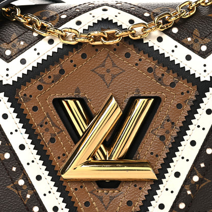 Louis Vuitton Veau Satin Monogram Twist Shoulder Bag MM Black 8 of 10