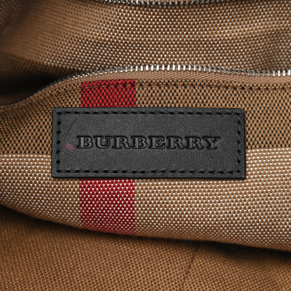 Burberry Grainy Calfskin House Check Small Maidstone Black 6 of 13
