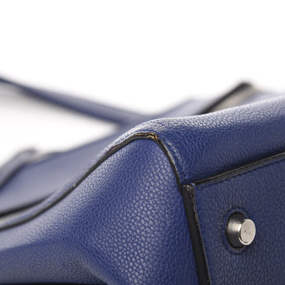 Celine Drummed Calfskin Small Edge Shoulder Bag Indigo 5 of 11