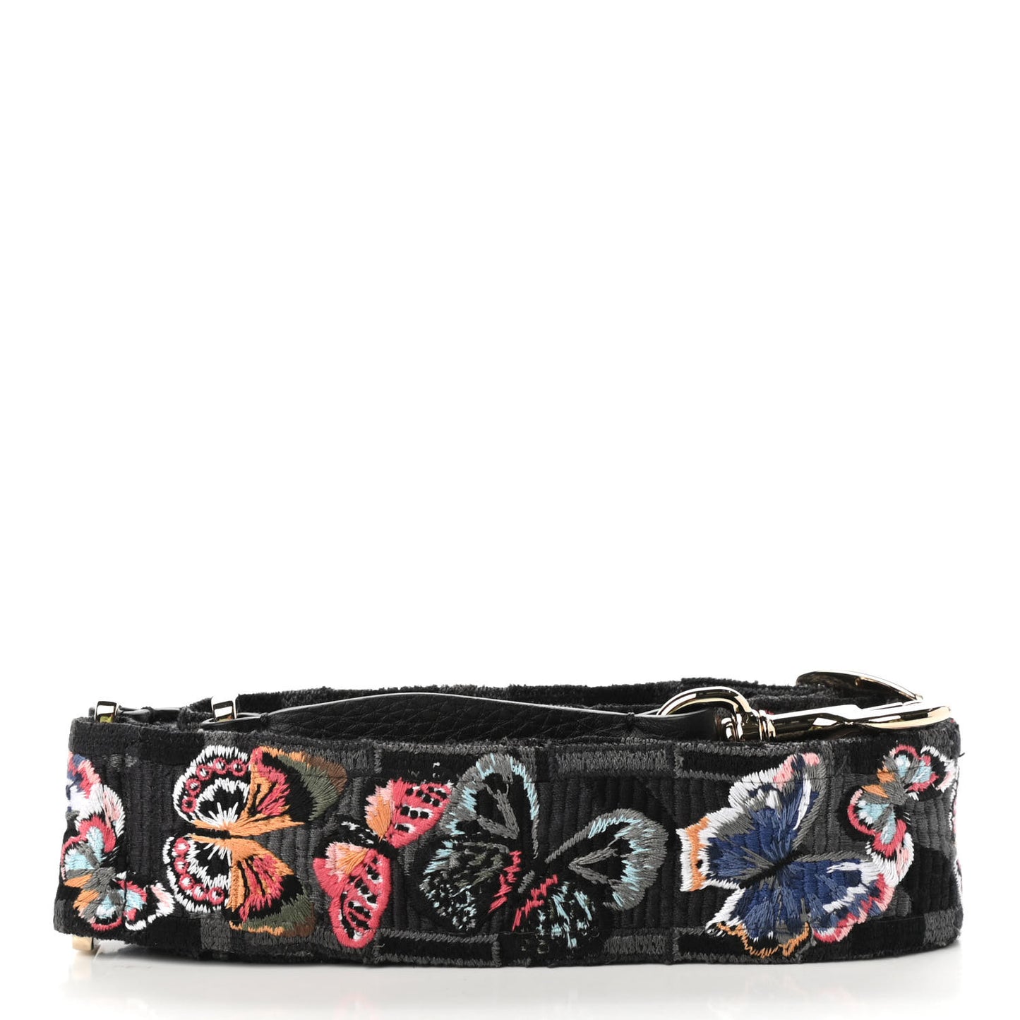 Canvas Camubutterfly Rockstud Guitar Strap Multicolor