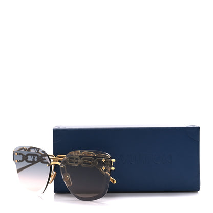 Louis Vuitton Metal Rimless LV Jewel Cat Eye Sunglasses Z1626U Gradient Blue 7 of 7
