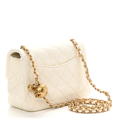 Chanel Lambskin Quilted Mini Pearl Crush Flap White 3 of 11
