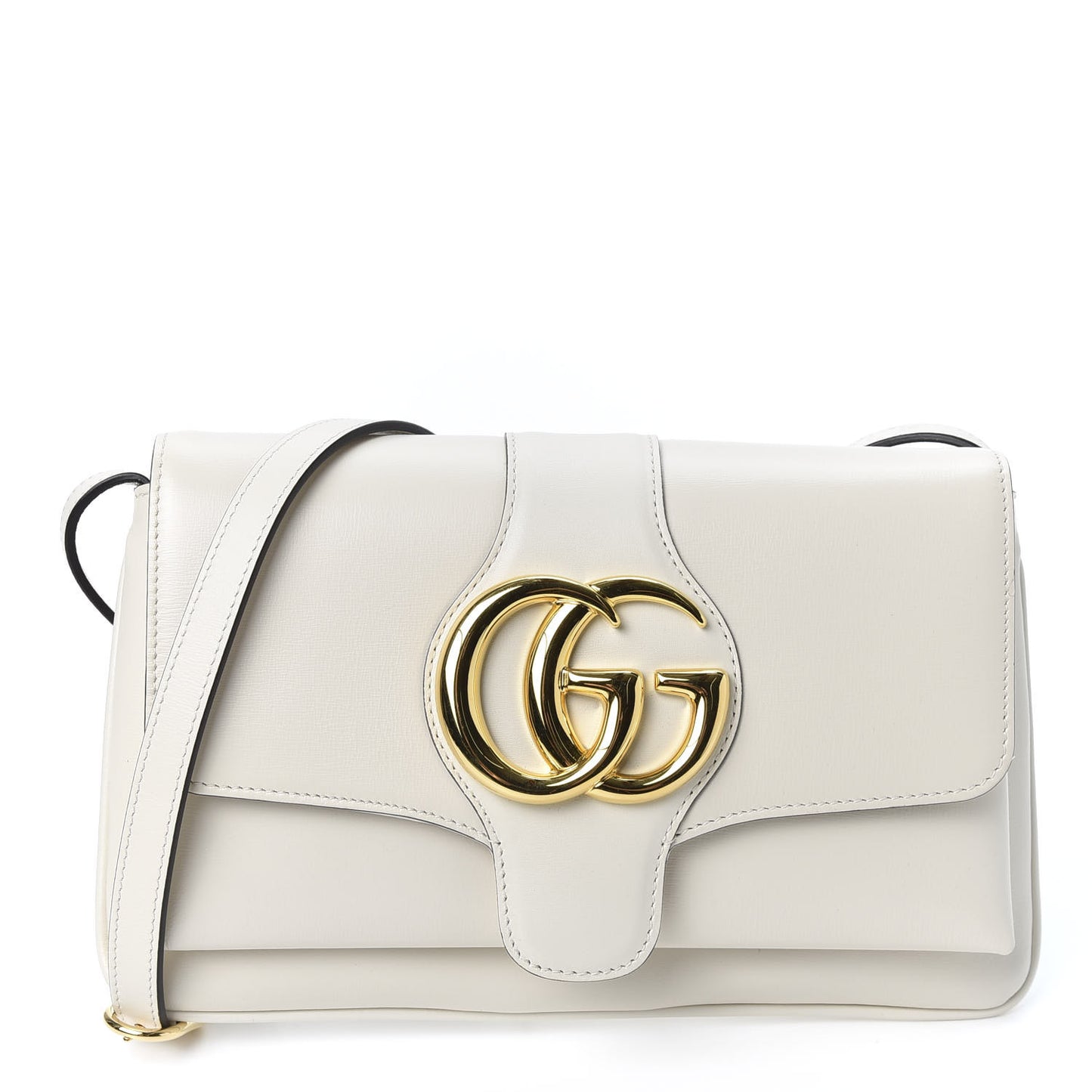 Calfskin Small Arli Flap Shoulder Bag Mystic White