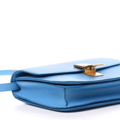Celine Box Calfskin Medium Classic Box Flap Bag Blue 9 of 12