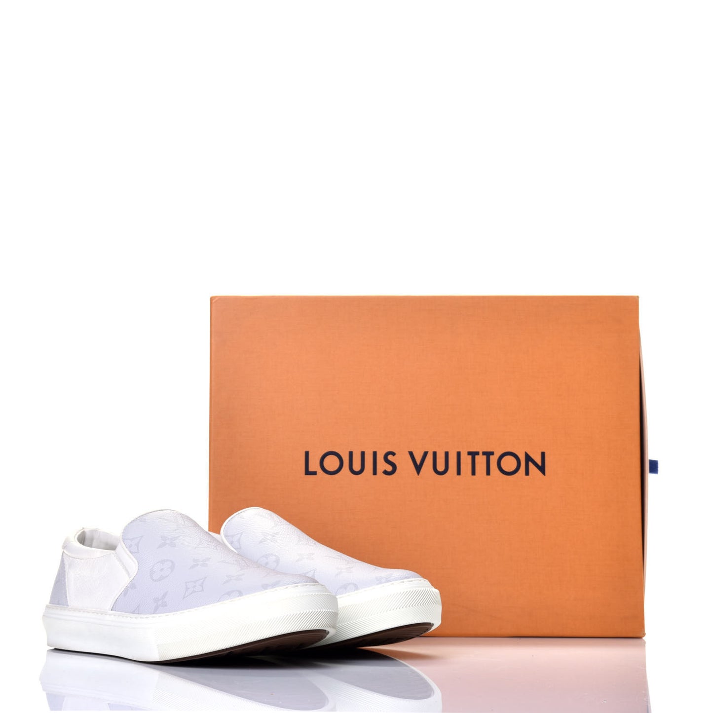 Monogram Mens Trocadero Slip On Sneakers 8 White