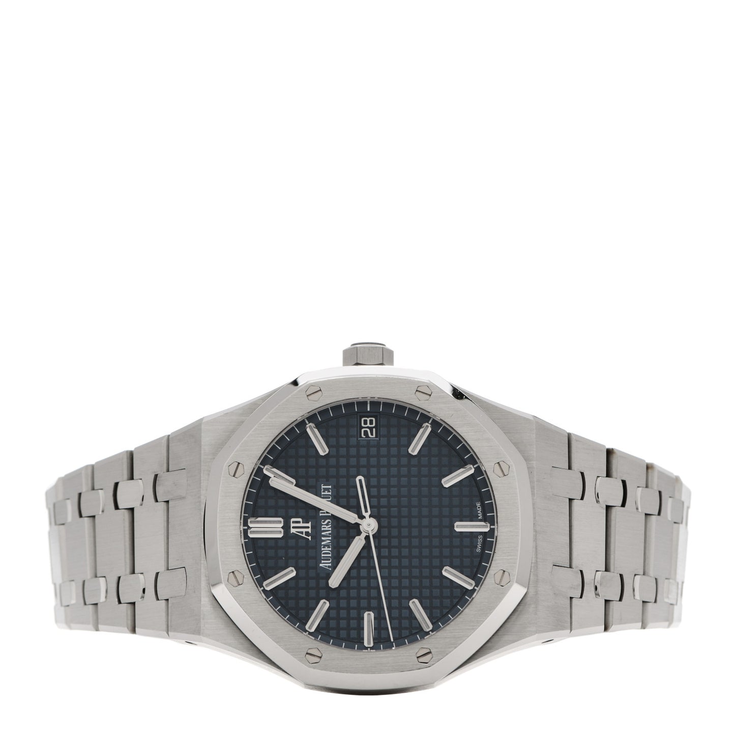 Stainless Steel 41mm Royal Oak Automatic Watch Blue 15500ST.OO.1220ST.01
