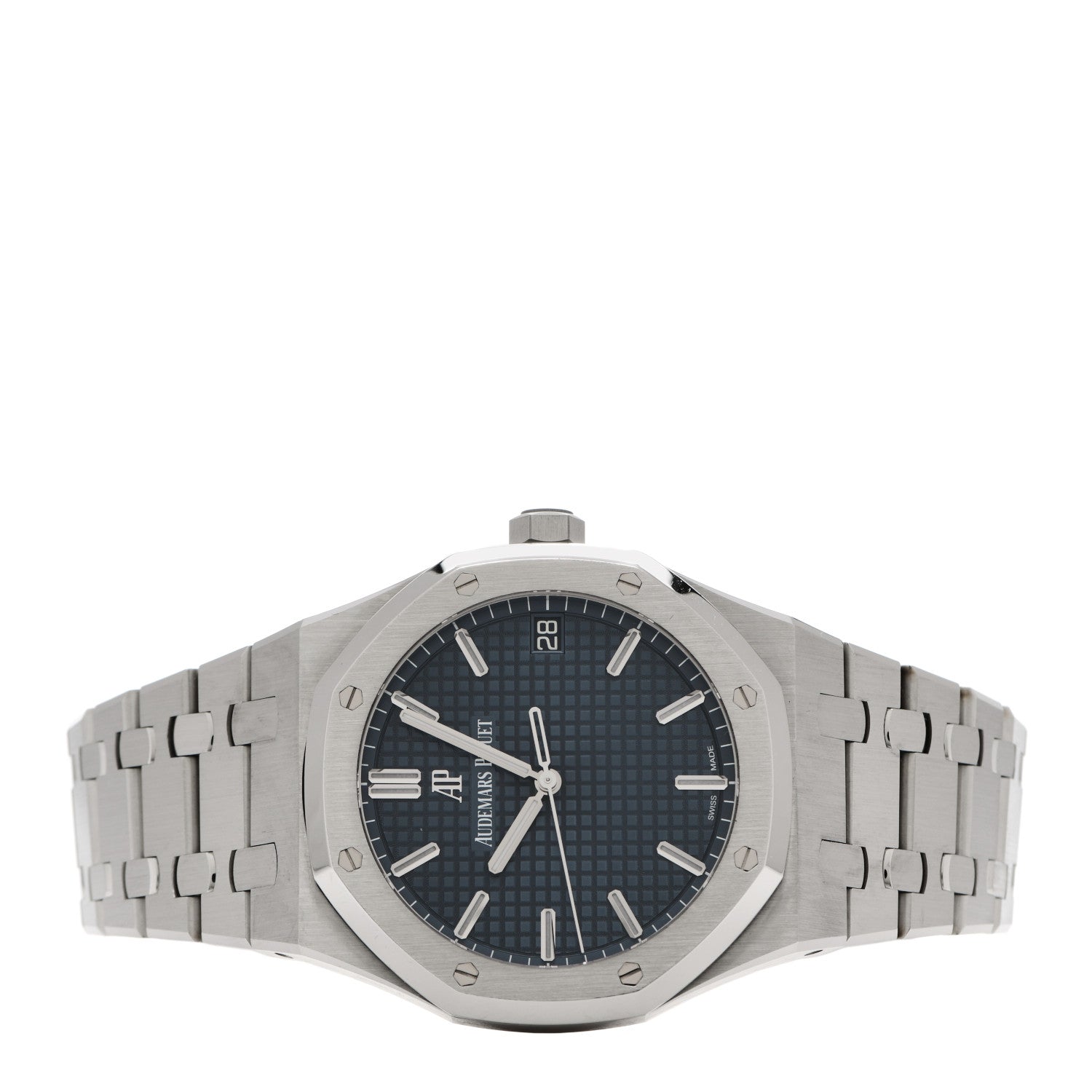 Audemars Piguet Stainless Steel 41mm Royal Oak Automatic Watch Blue 15500ST.OO.1220ST.01 2 of 5