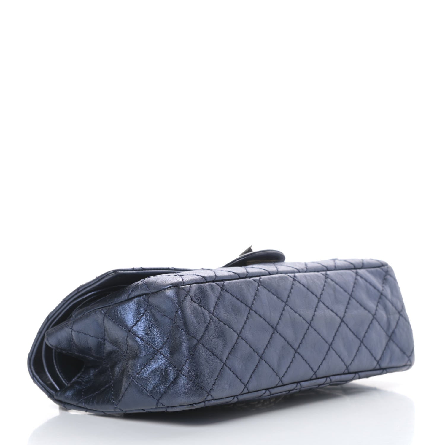 Chanel Metallic Aged Calfskin Quilted 2.55 Reissue 225 Flap Blue 4 of 15