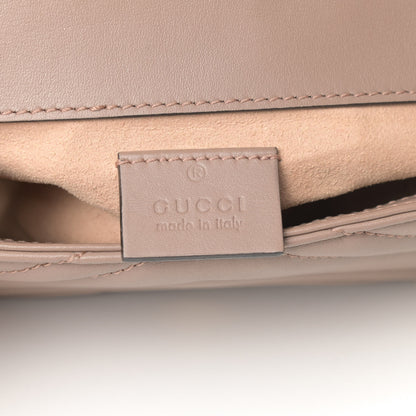 Gucci Calfskin Matelasse Super Mini GG Marmont Shoulder Bag Porcelain Rose 6 of 12