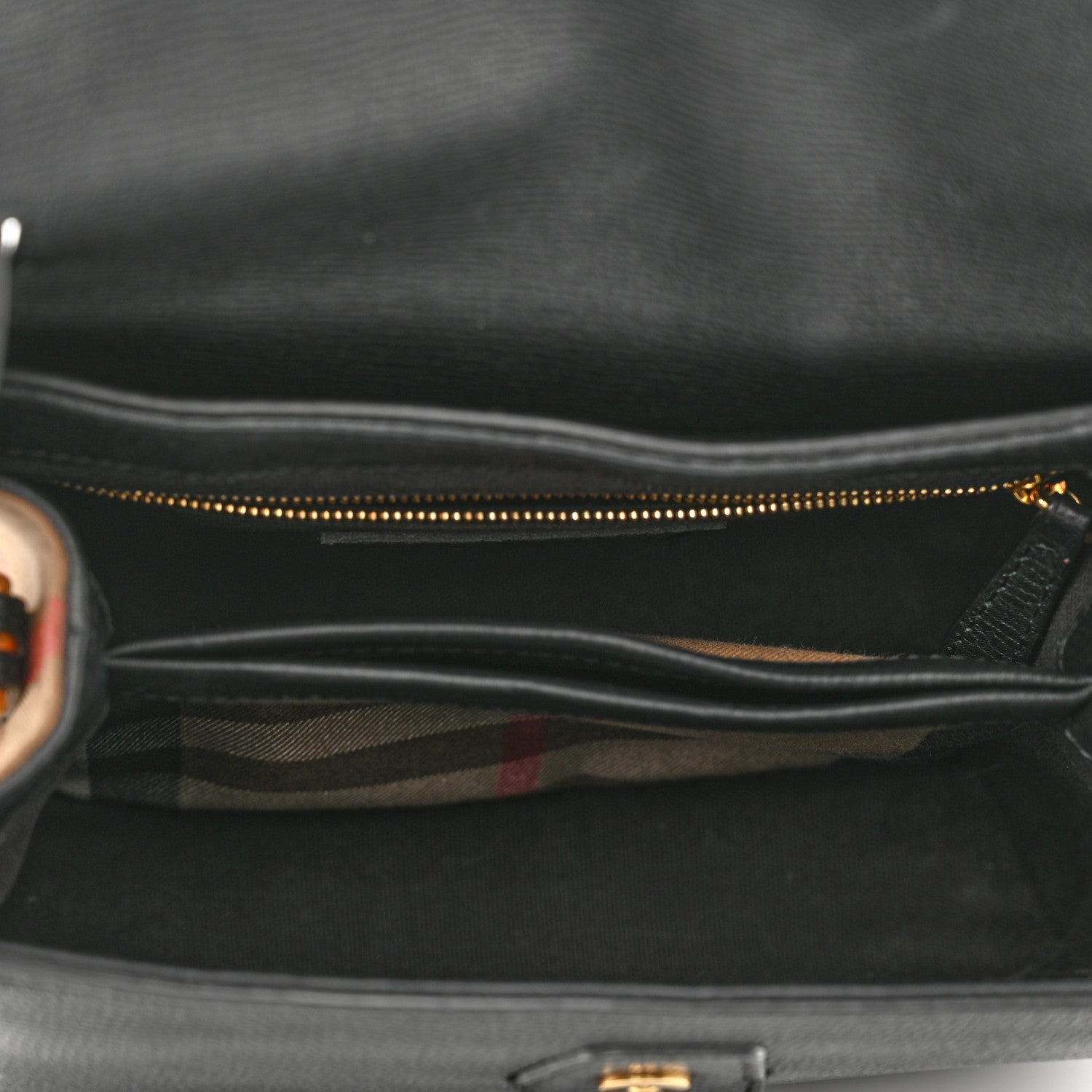 Burberry Derby Calfskin House Check Small Camberley Black 5 of 19