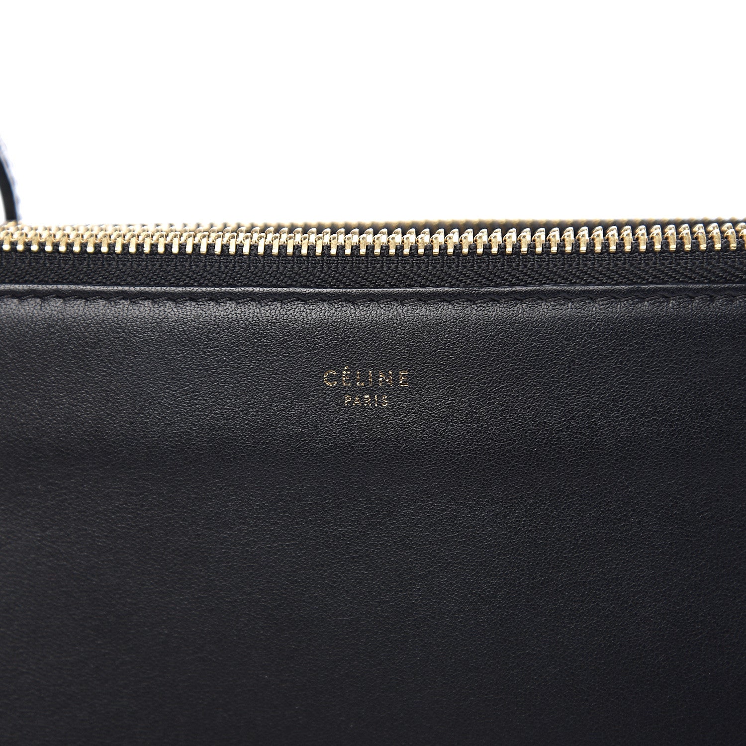 Celine Lambskin Large Trio Crossbody Bag Black 6 of 9