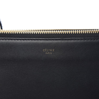 Celine Lambskin Large Trio Crossbody Bag Black 6 of 9
