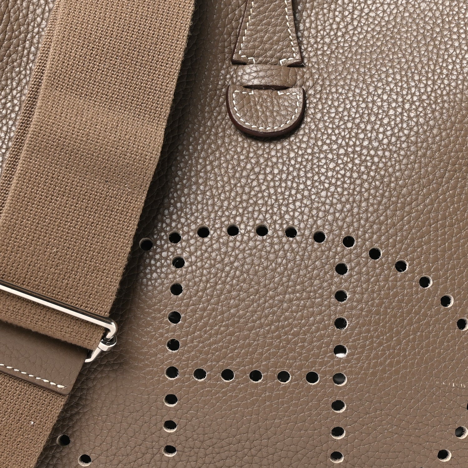 Hermes Taurillon Clemence Evelyne III PM Etoupe 8 of 12
