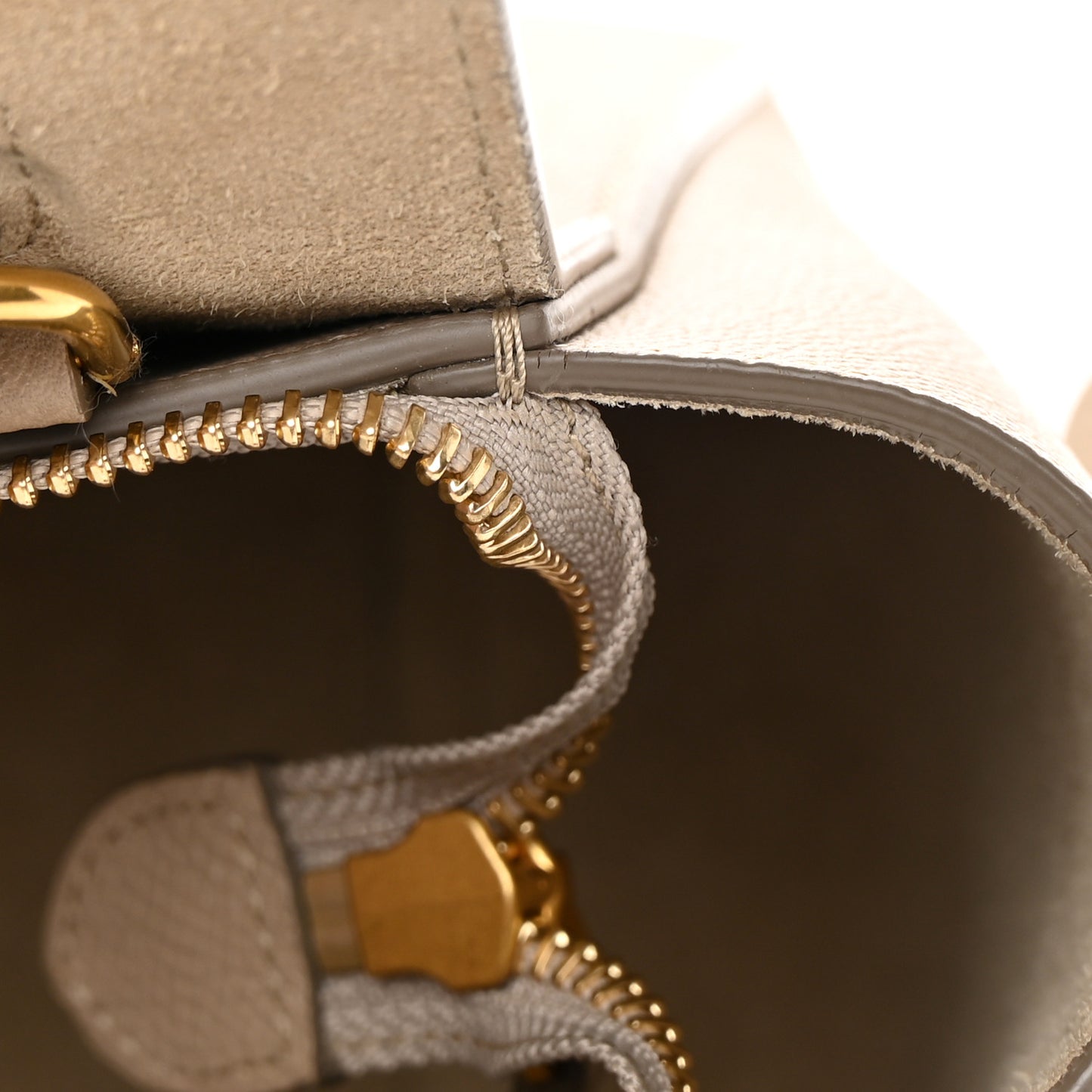 Grained Calfskin Nano Belt Bag Light Taupe