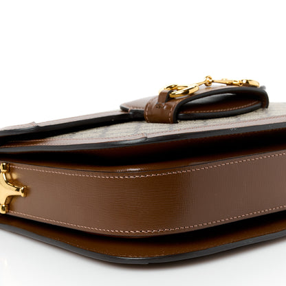 Gucci GG Supreme Monogram Horsebit 1955 Shoulder Bag Beige Brown Sugar 10 of 12